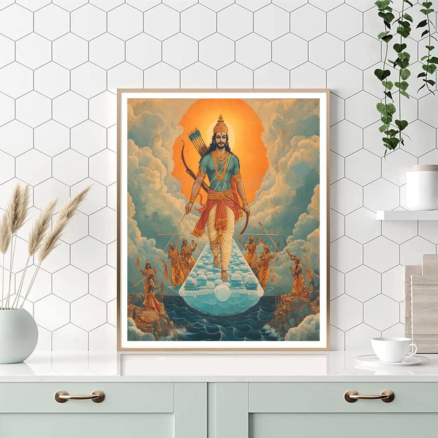 Skybridge Procession With Rama At Dawn painting number kit