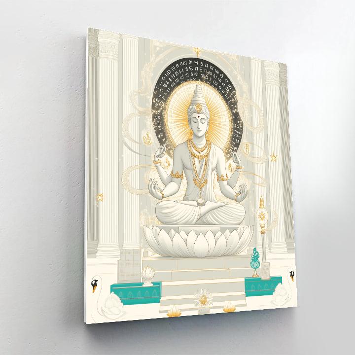 Brahma Temple Of Floating Letters Paint by numbers kits