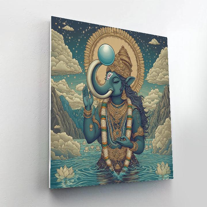Varaha Lifting The Earth As A Pearl painting number kit