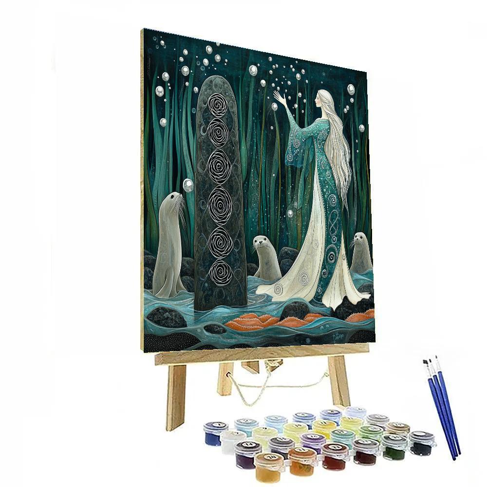 Kelp Forest Selkie, Celtic Crafted Painting by numbers kit