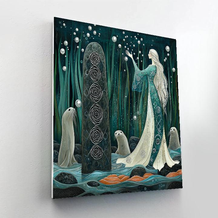Kelp Forest Selkie, Celtic Crafted Painting by numbers kit