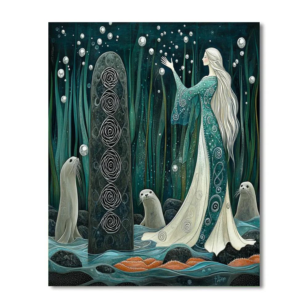 Kelp Forest Selkie, Celtic Crafted Painting by numbers kit