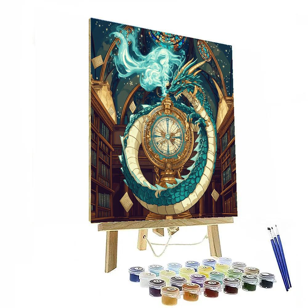 Clockwork Archivist Dragon paint by number