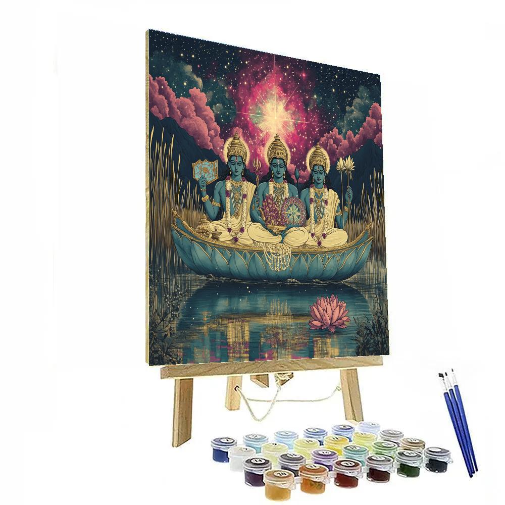 Brahma Voyage Across The Nebula Lake Number painting