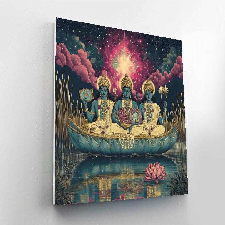 Brahma Voyage Across The Nebula Lake Number painting