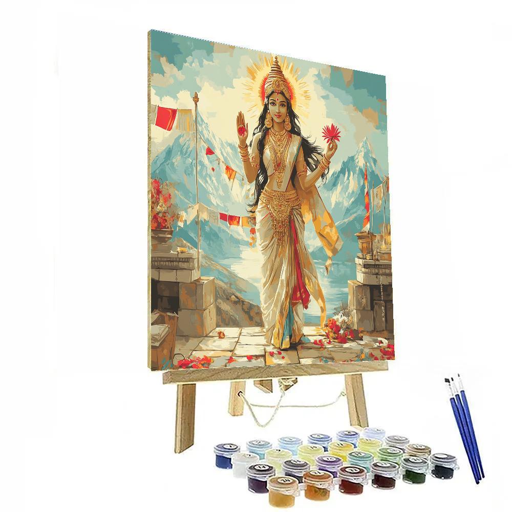 Parvati Dawn Blessing On The Mountain Terrace painting number kit