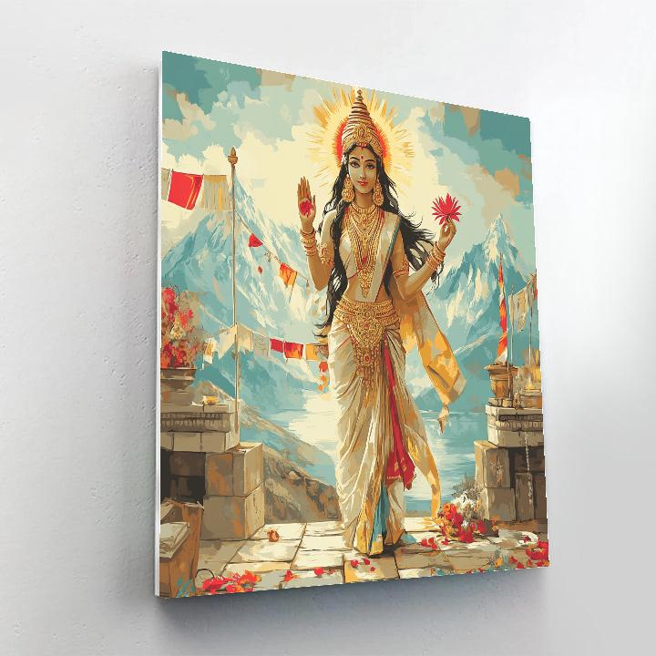 Parvati Dawn Blessing On The Mountain Terrace painting number kit