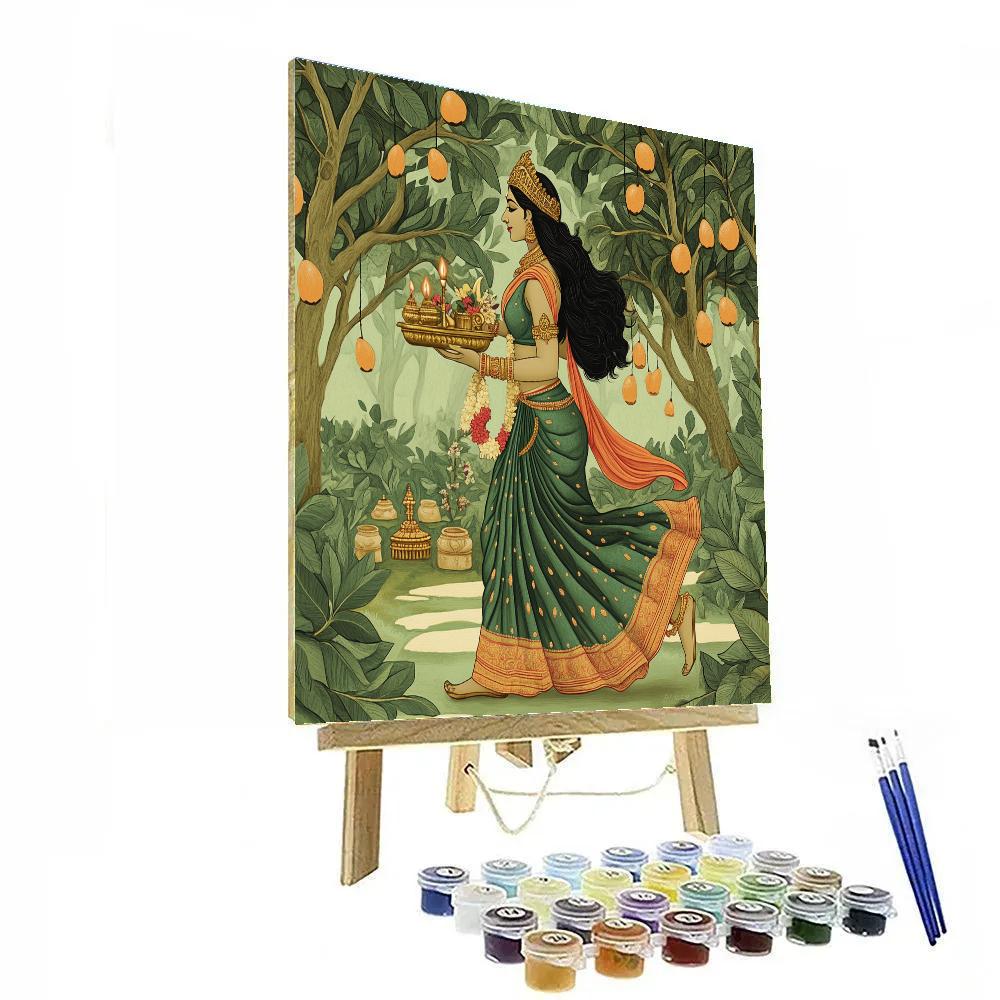 Parvati And The Sacred Mango Grove Offering DIY paint by numbers