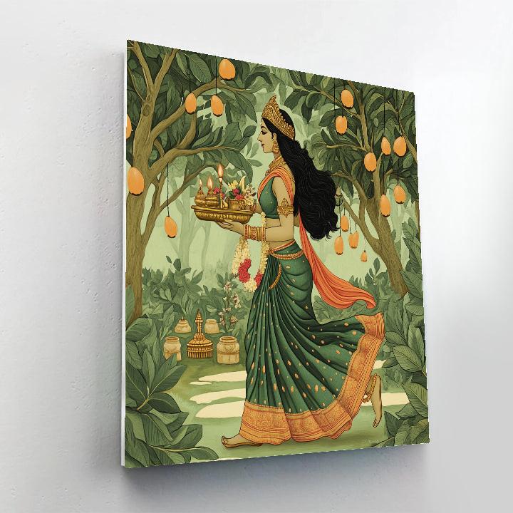Parvati And The Sacred Mango Grove Offering DIY paint by numbers