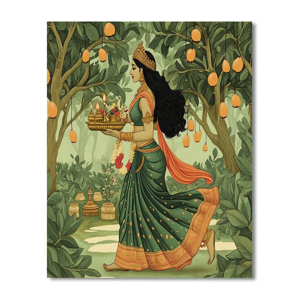 Parvati And The Sacred Mango Grove Offering DIY paint by numbers