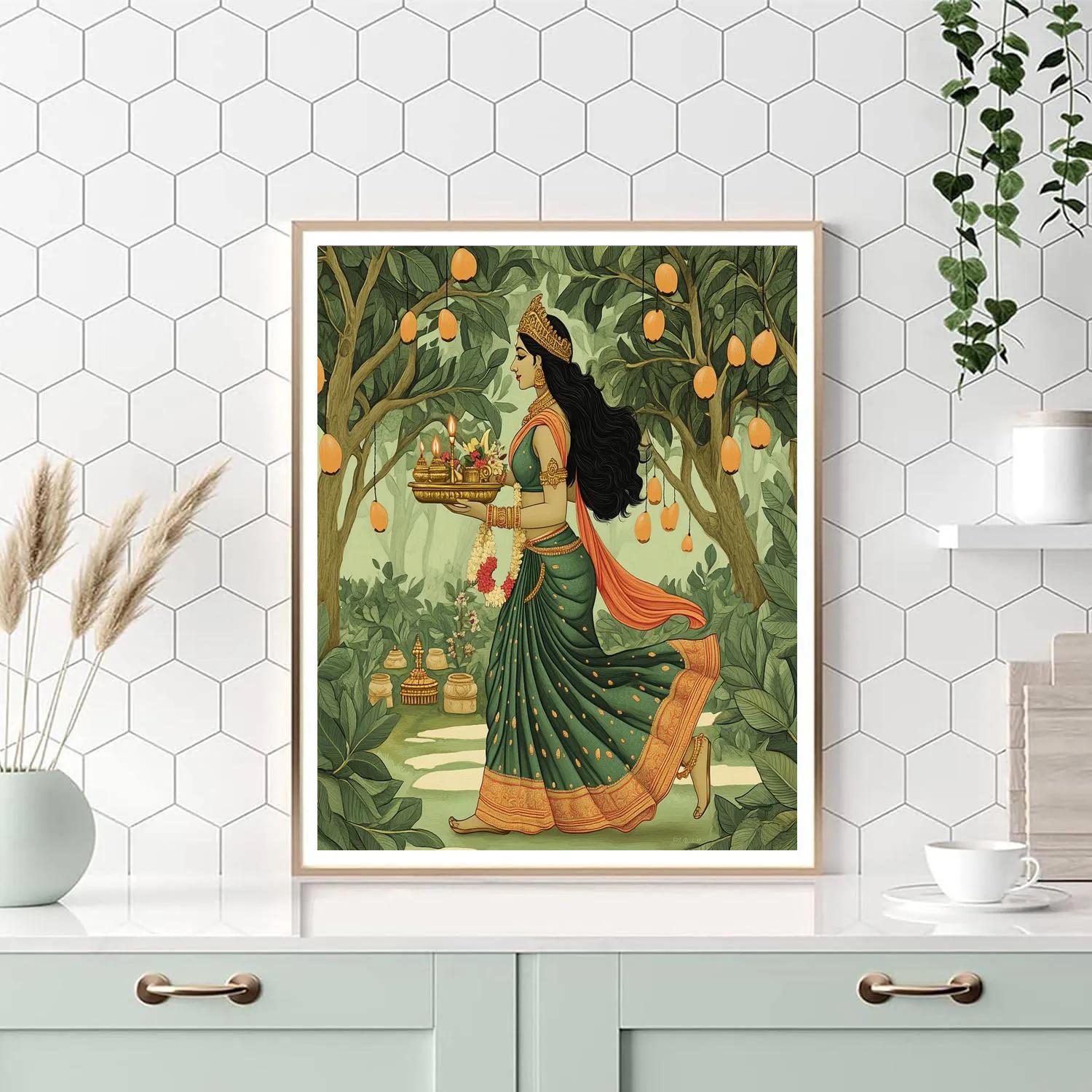 Parvati And The Sacred Mango Grove Offering DIY paint by numbers