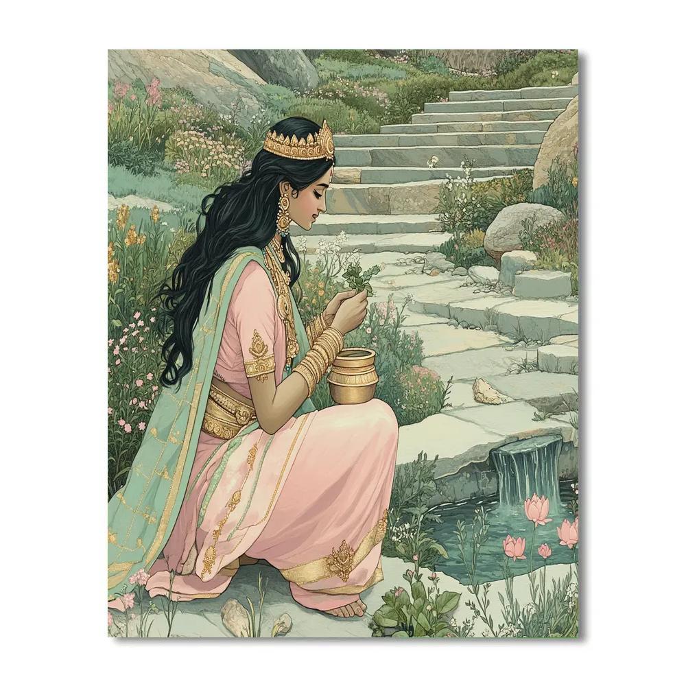 Parvati Himalayan Herb Garden Guardian paint by number