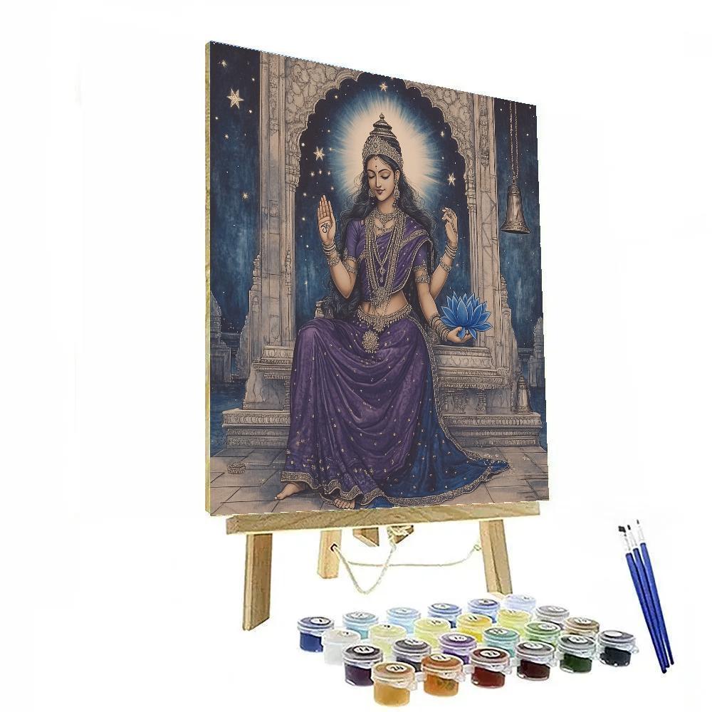 Crescent Night Sky Over Parvati Sanctuary Numbered painting kits