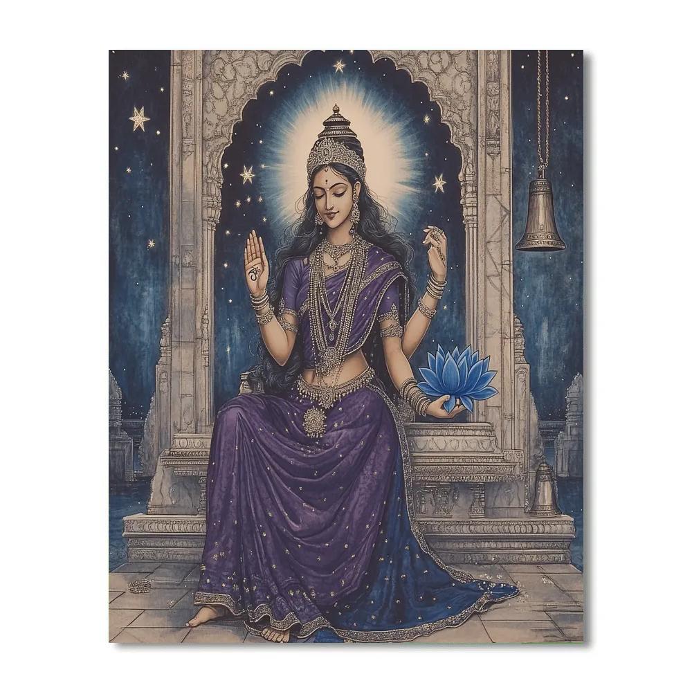 Crescent Night Sky Over Parvati Sanctuary Numbered painting kits