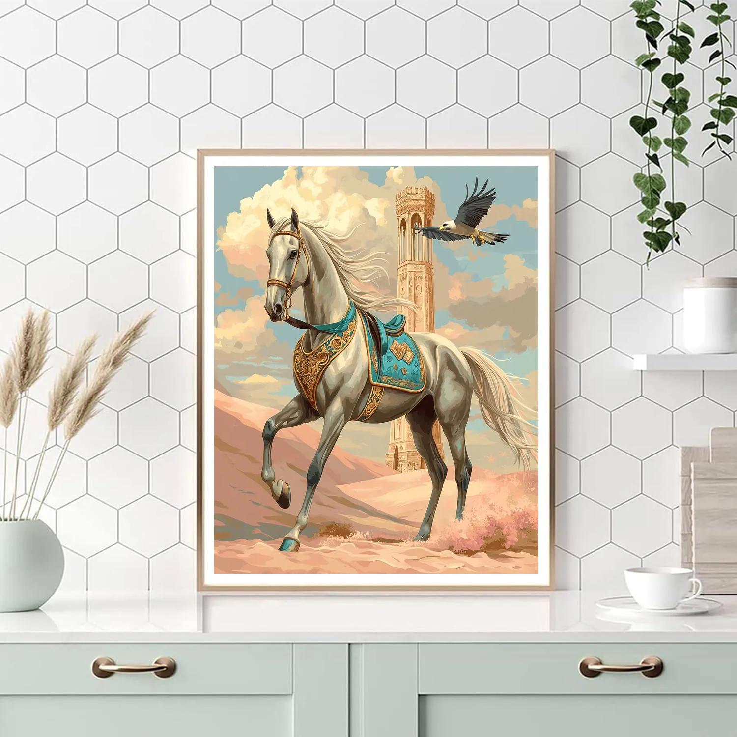 Windtower Caravan Horse DIY paint by numbers