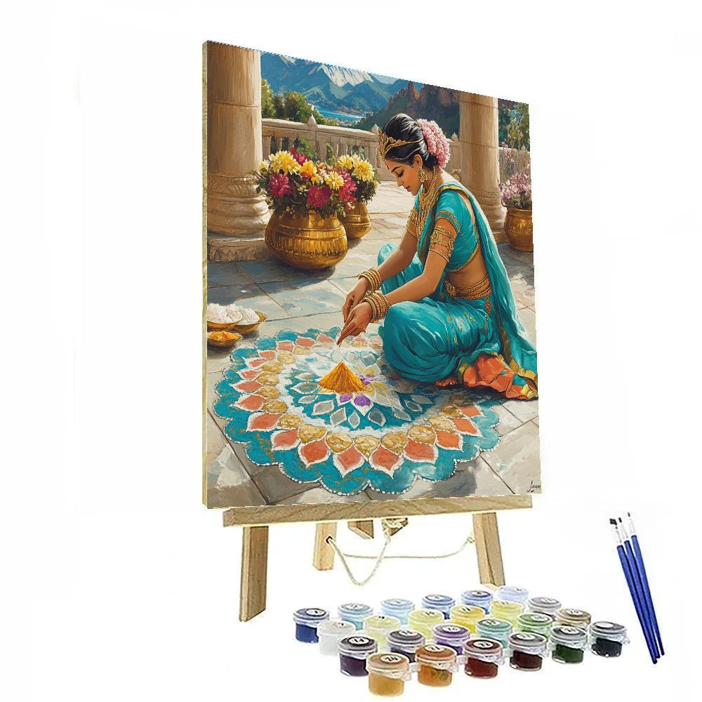 Parvati Artisan Of Sacred Rangoli Patterns Painting by numbers kit
