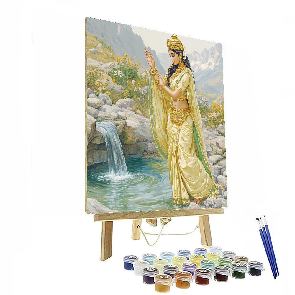 Parvati Blessing At The Spring Of Gauri Kund Paint by numbers art