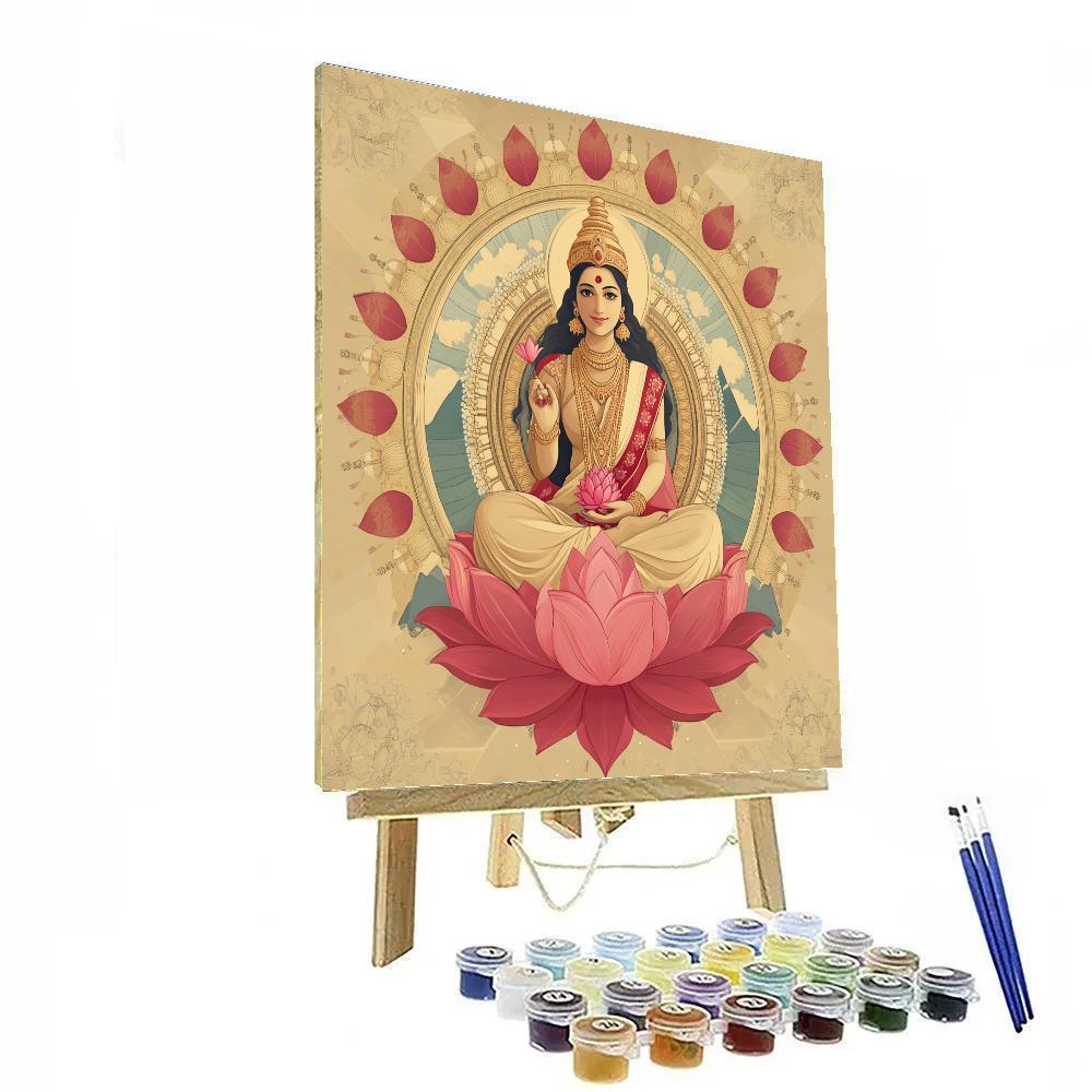 Parvati Mountain Mandala With Sacred Symbols DIY paint by numbers