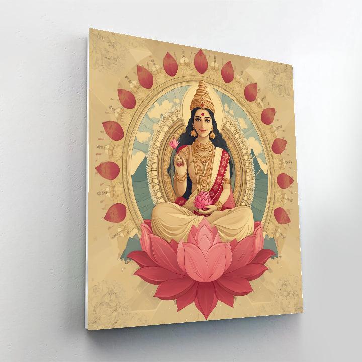 Parvati Mountain Mandala With Sacred Symbols DIY paint by numbers