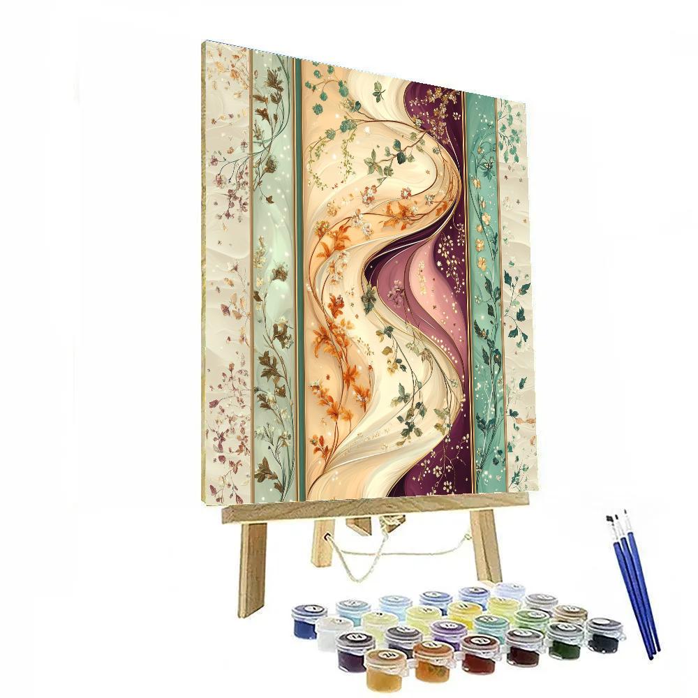Alphonse Mucha Inspired Seasons Of Silent Aurora Numbered painting kits