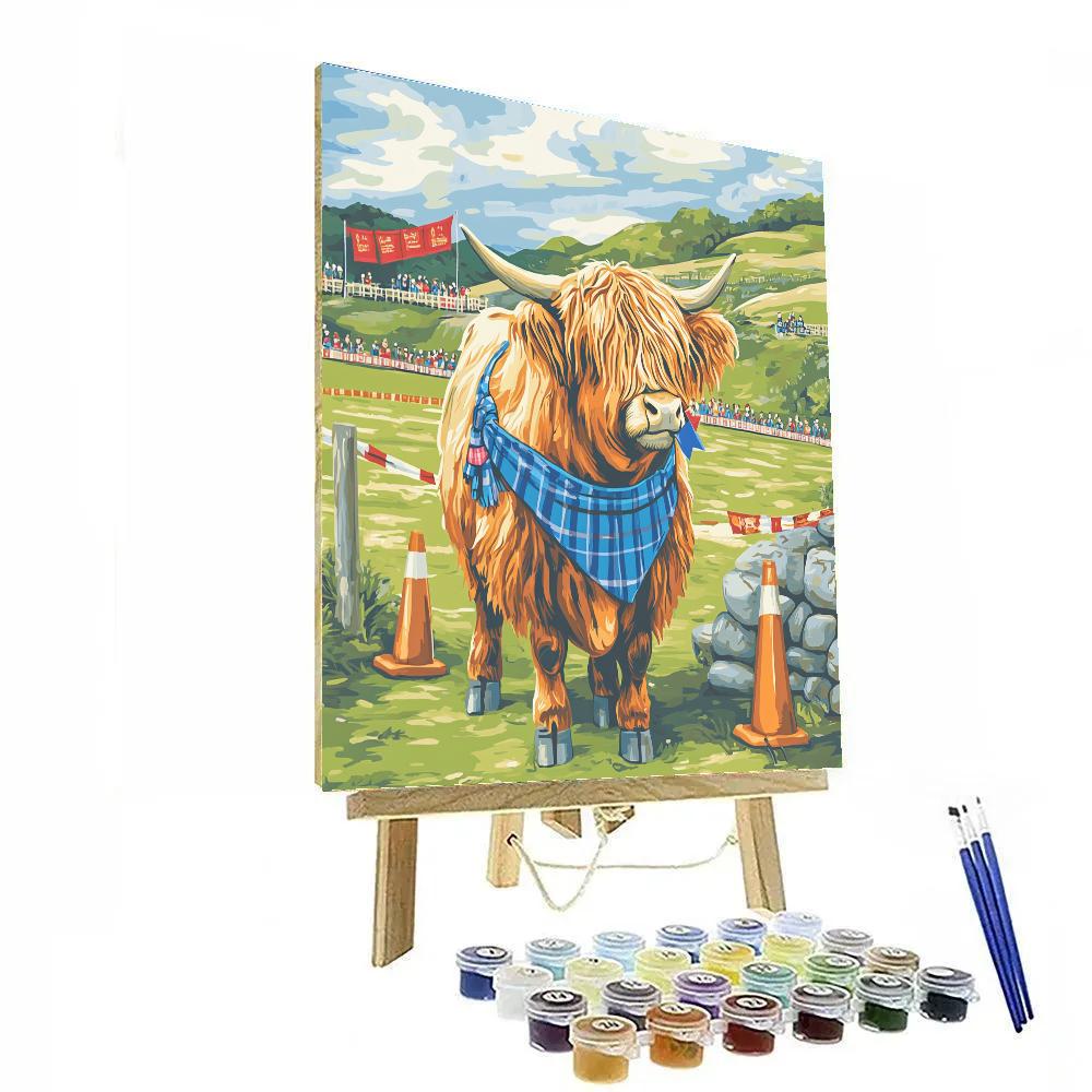 Highland Cow Highland Games Starter Numbered painting kits