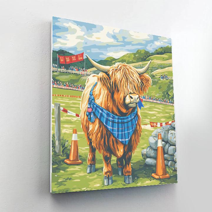 Highland Cow Highland Games Starter Numbered painting kits