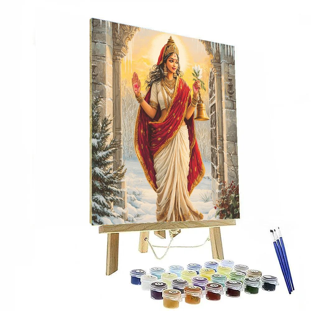 Winter Prayer Bells With Parvati At Snow Gate DIY paint by numbers