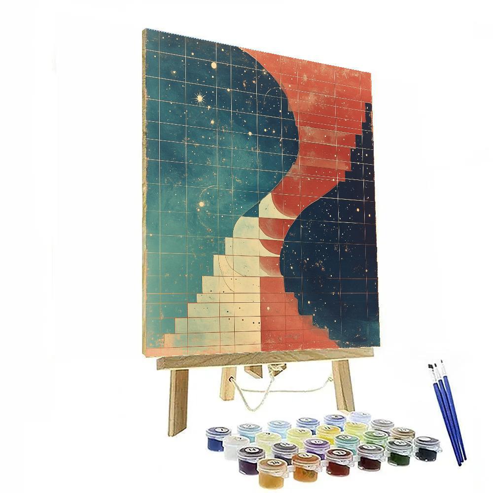 Paul Klee Inspired Aurora Of Silent Arithmetic painting number kit