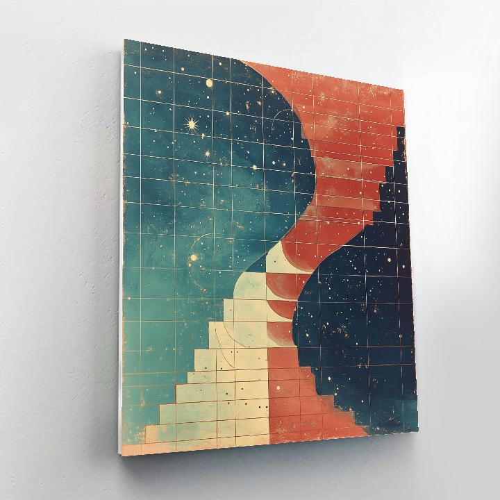 Paul Klee Inspired Aurora Of Silent Arithmetic painting number kit