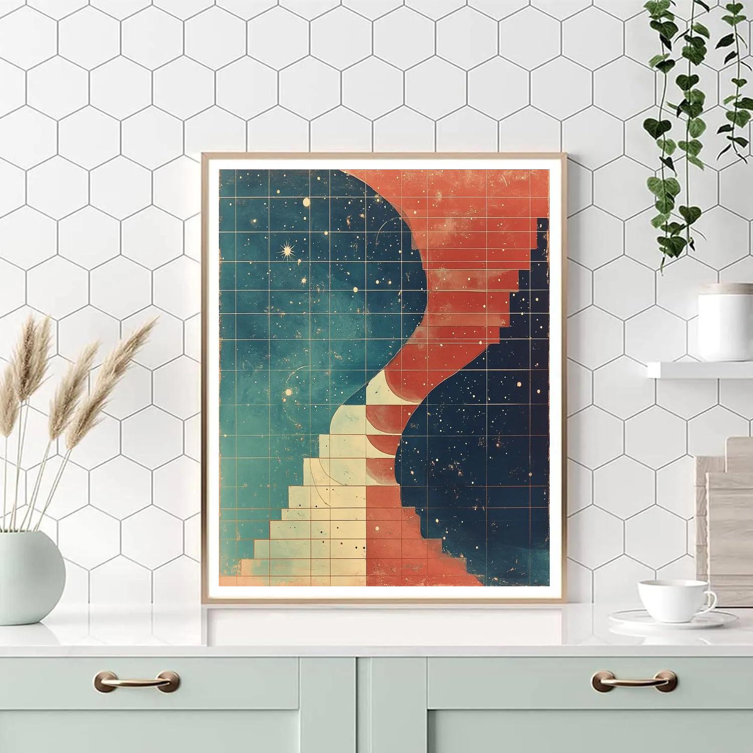 Paul Klee Inspired Aurora Of Silent Arithmetic painting number kit