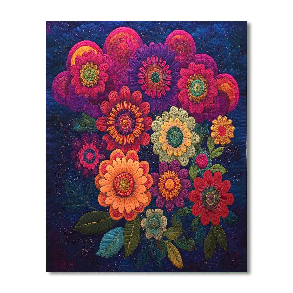 Frida Kahlo Inspired Nebula Of Ancestral Blooms paint by number