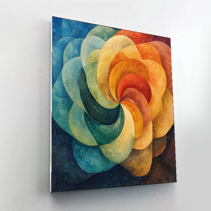 Nandalal Bose Inspired Monsoon Raga Spiral Paint by numbers kits