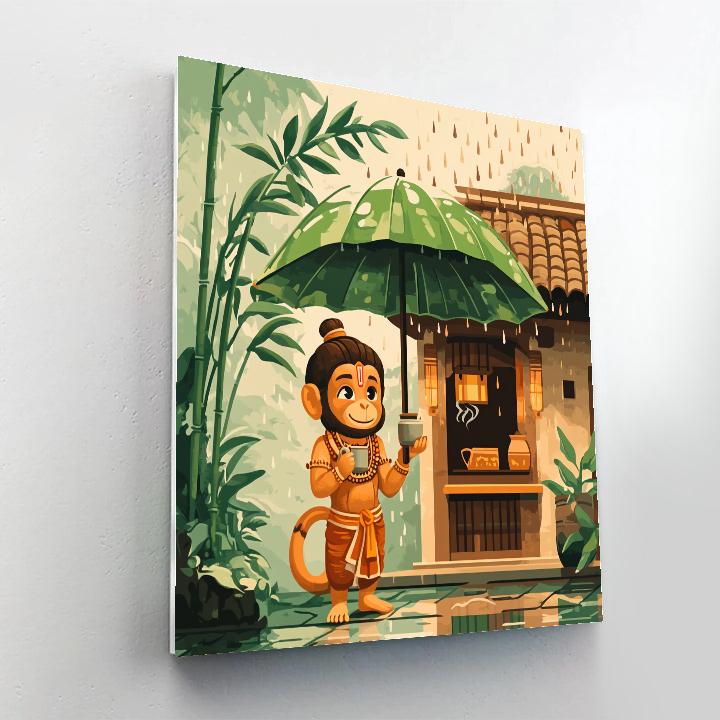 Hanuman Tea House Blessing In The Rain paint by number