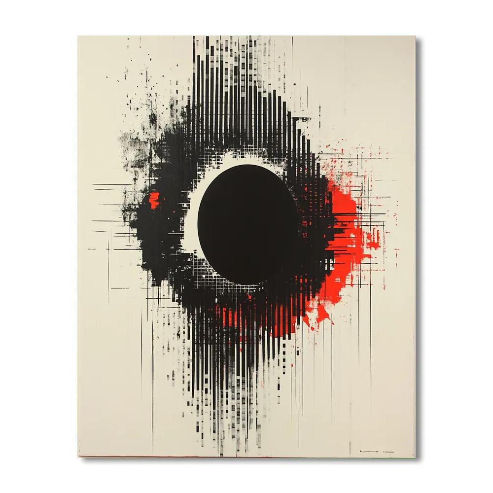 Banksy Inspired Data Eclipse Paint by numbers art