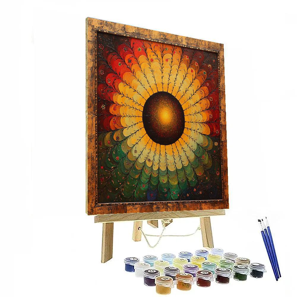 Frida Kahlo Inspired Eclipse Of Inner Strength Patterns painting number kit