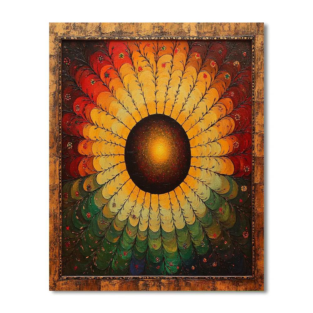 Frida Kahlo Inspired Eclipse Of Inner Strength Patterns painting number kit