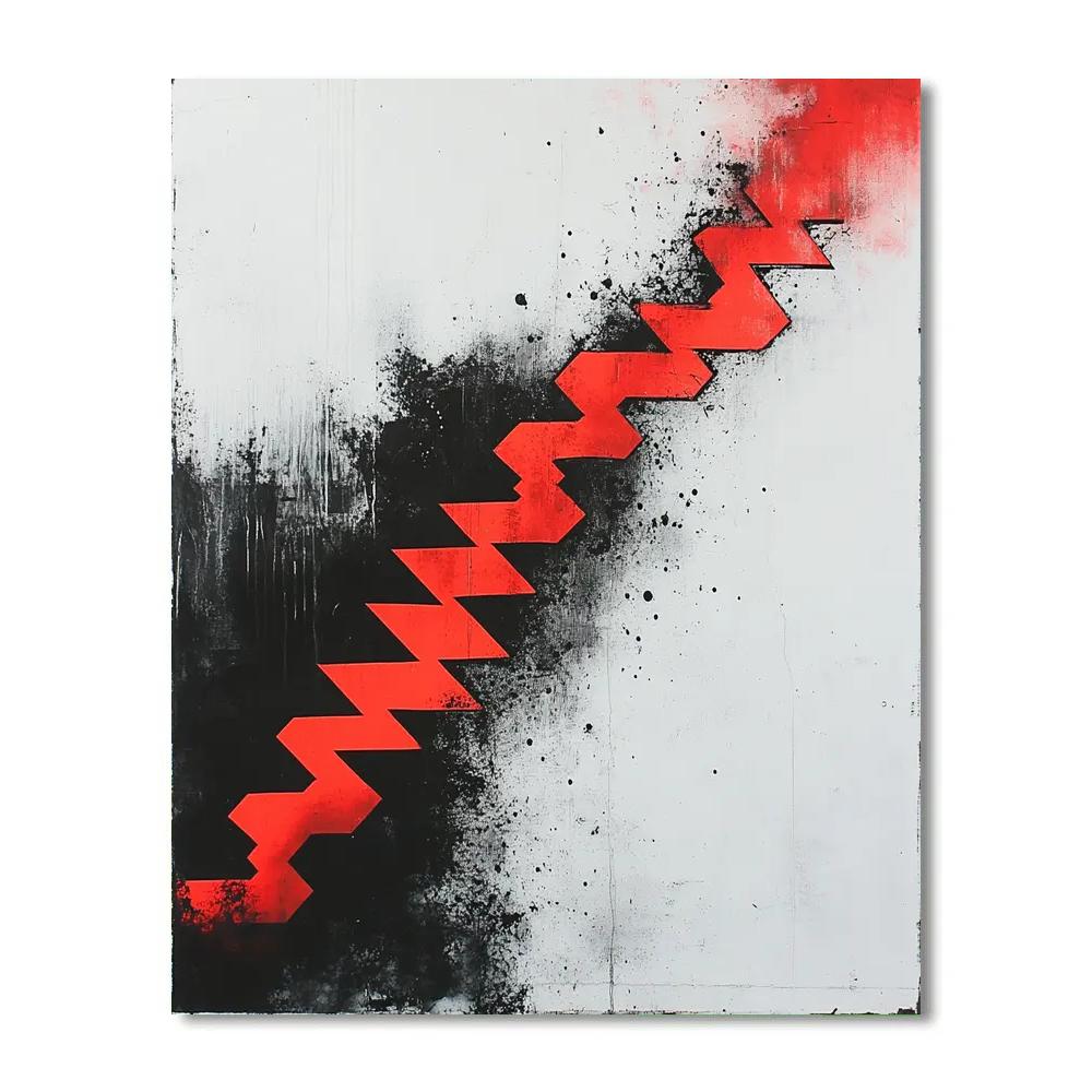 Banksy Inspired Carbon Silence Nebula paint by number