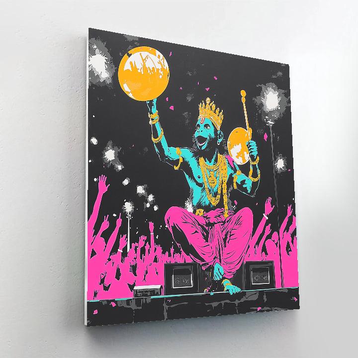 Concert Night Spotlight On Hanuman The Cymbal Keeper Numbered painting kits