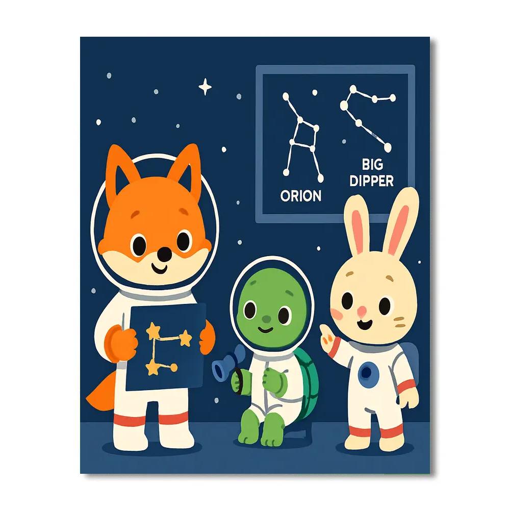 Constellation Critters Science Club Paint by numbers kits