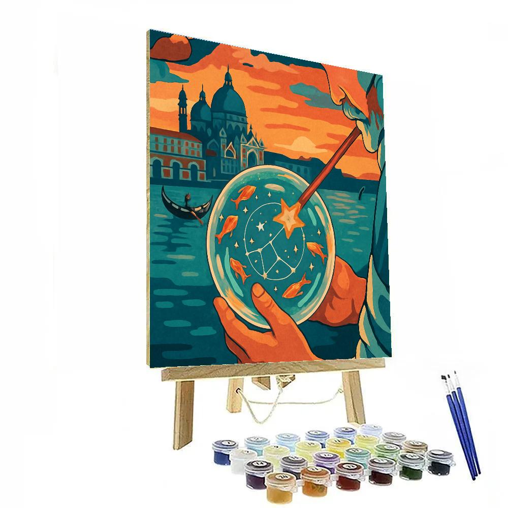 Glassblown Constellations Of Italy paint by color