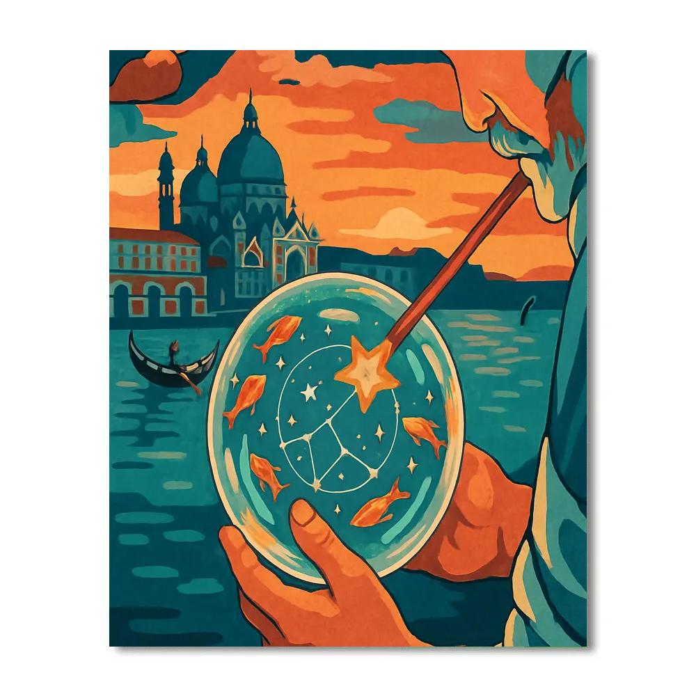 Glassblown Constellations Of Italy paint by color