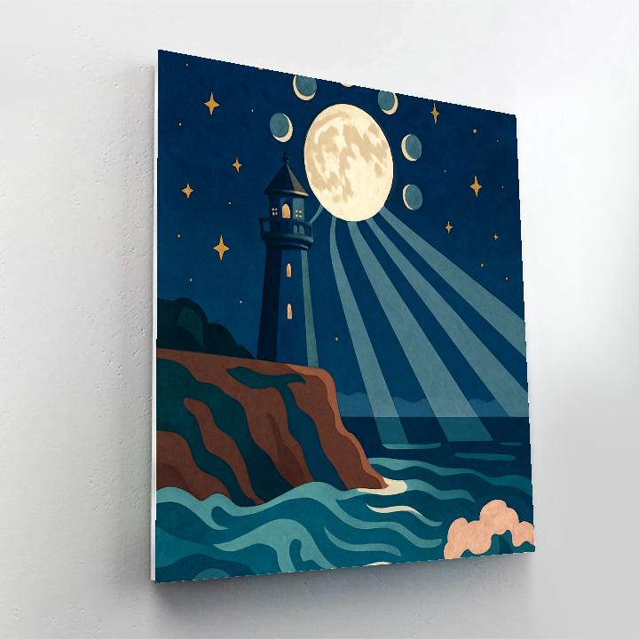 Tidecall Moon Lighthouse paint by number