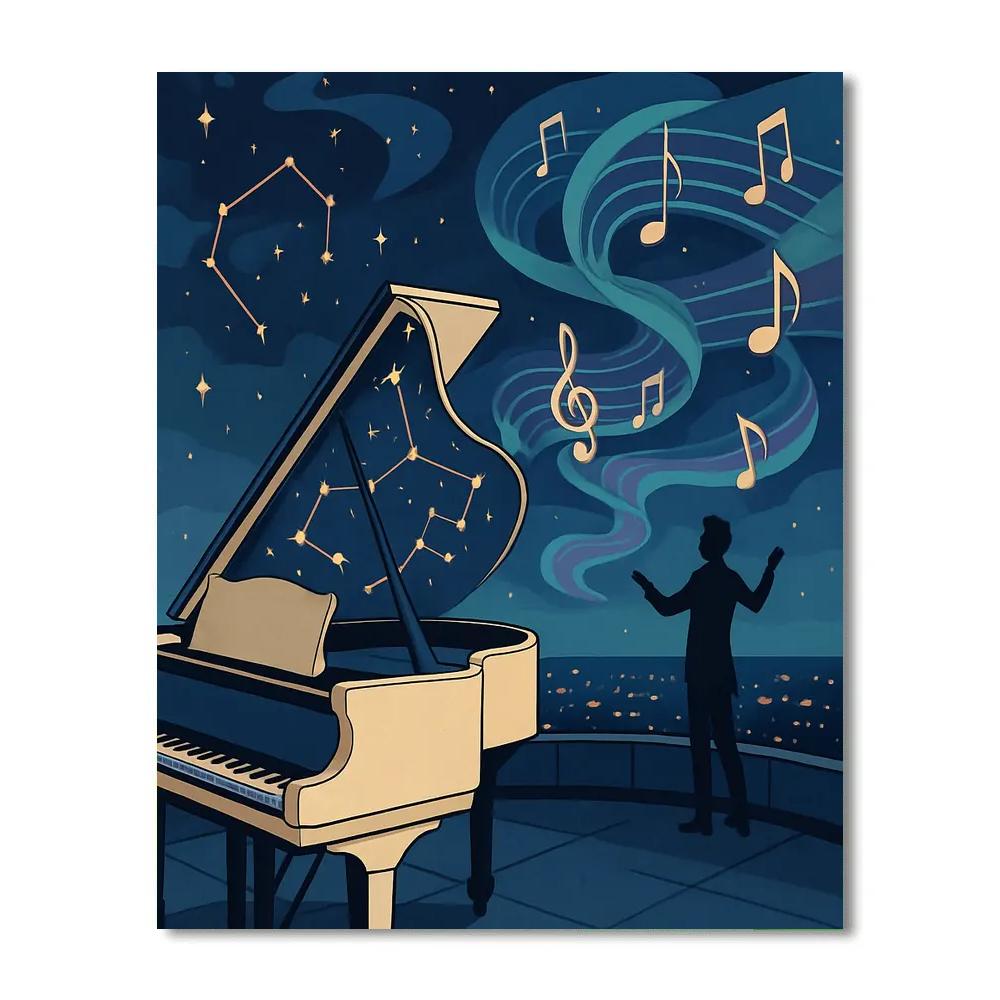 Synesthetic Music Observatory Number painting