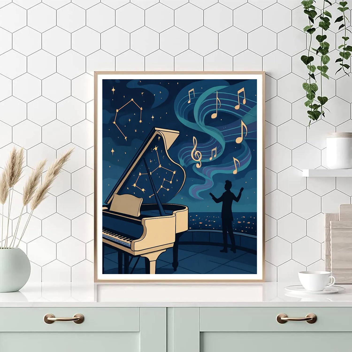Synesthetic Music Observatory Number painting