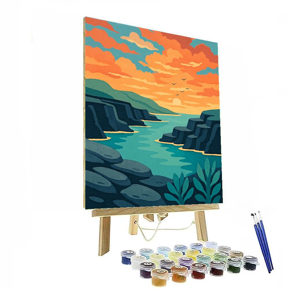 Tideglass Cliffs Landscape DIY paint by numbers