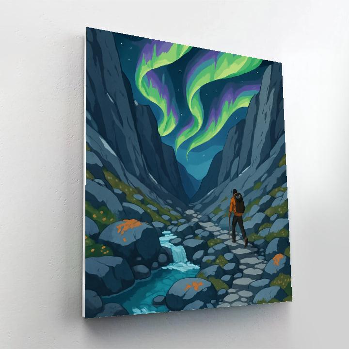 Aurora Carved Mountain Pass Numbered painting kits