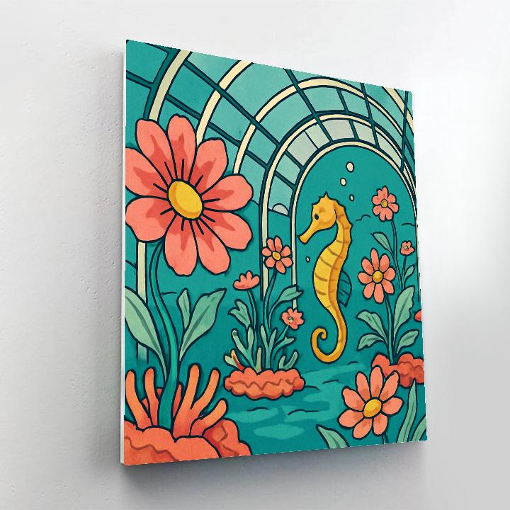 Tidepool Glasshouse Flowers paint by numbers