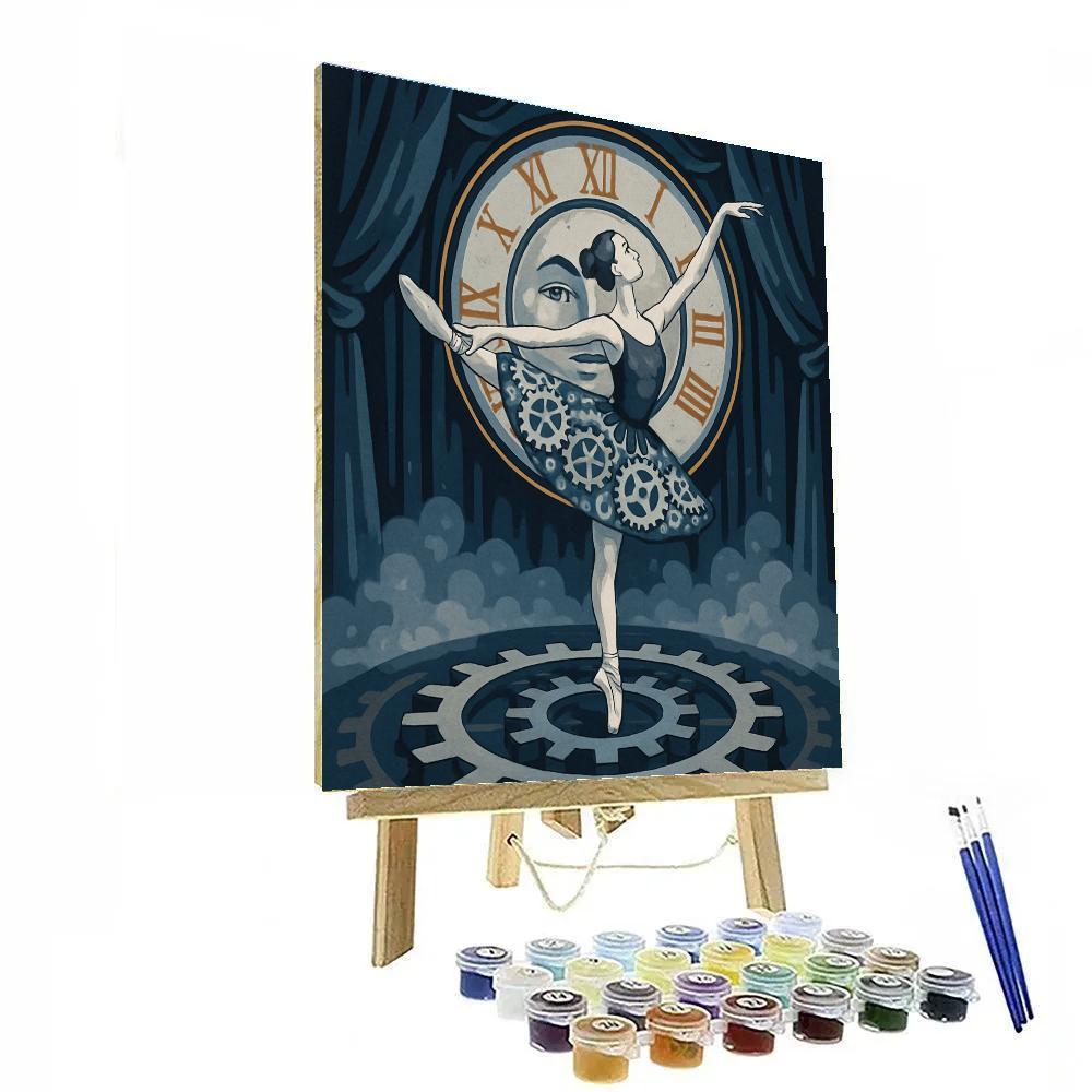 Moonlit Clockwork Ballet painting number kit