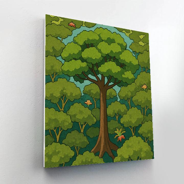 Crown Shyness Tree Canopy paint by number