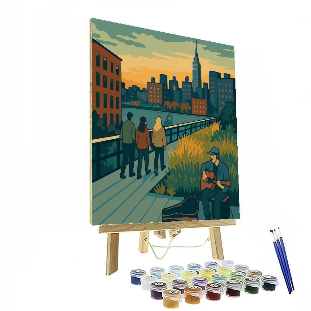 Glass Garden Overpass In New York Paint by numbers kits